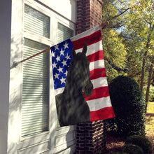 Load image into Gallery viewer, Black Quarter Horse American House Flag
