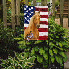 Load image into Gallery viewer, Palomino Quarter Horse American Garden Flag