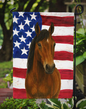 Load image into Gallery viewer, Bay Andalusian Horse American Garden Flag