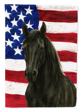 Load image into Gallery viewer, Black Andalusian Horse American House Flag