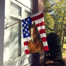 Load image into Gallery viewer, Bay Clydesdale Horse American House Flag