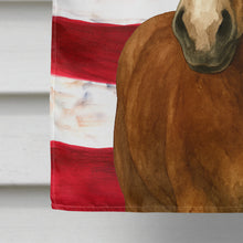 Load image into Gallery viewer, Bay Clydesdale Horse American House Flag