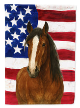 Load image into Gallery viewer, Bay Clydesdale Horse American House Flag