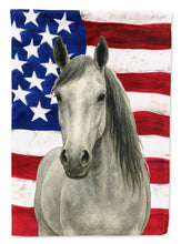Load image into Gallery viewer, Gray Dutch Warmblood Horse American House Flag