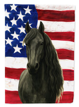 Load image into Gallery viewer, Black Friesian Horse American Garden Flag