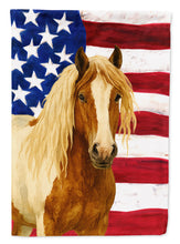 Load image into Gallery viewer, Skewbald Gypsy Vanner Horse American House Flag