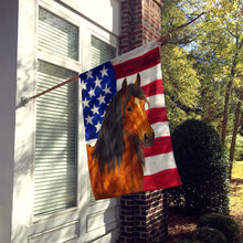 Load image into Gallery viewer, Bay Gypsy Vanner Horse American House Flag