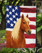 Load image into Gallery viewer, Chestnut Gypsy Vanner Horse with Flaxen Mane American Garden Flag
