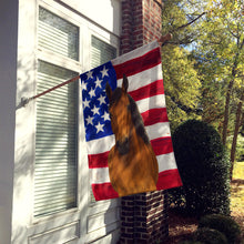 Load image into Gallery viewer, Bay Hanoverian Horse American House Flag