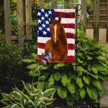 Load image into Gallery viewer, Chestnut Hanoverian Horse American Garden Flag