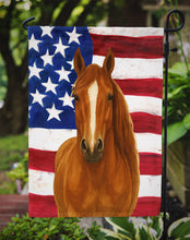 Load image into Gallery viewer, Chestnut Hanoverian Horse American Garden Flag