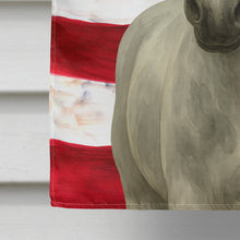 Load image into Gallery viewer, Gray Hanoverian Horse American House Flag