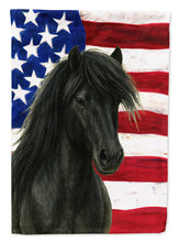 Load image into Gallery viewer, Black Icelandic Horse American House Flag