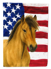 Load image into Gallery viewer, Dun Icelandic Horse American House Flag
