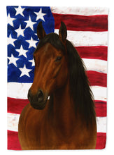 Load image into Gallery viewer, Bay Missouri Fox Trotter Horse American Garden Flag