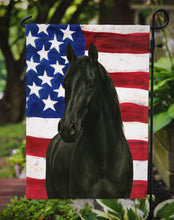 Load image into Gallery viewer, Black Missouri Fox Trotter Horse American Garden Flag