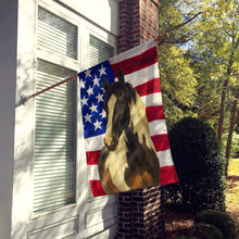 Load image into Gallery viewer, Black Tobiano Paint Horse American House Flag