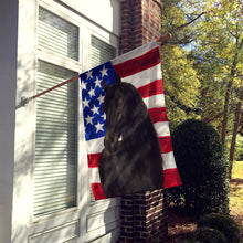 Load image into Gallery viewer, Black Paso Fino Horse American House Flag