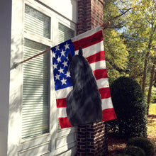 Load image into Gallery viewer, Black Percheron Horse American House Flag