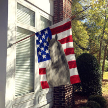 Load image into Gallery viewer, Gray Percheron Horse American House Flag