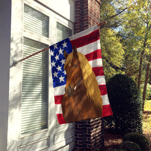 Load image into Gallery viewer, Chocolate Rocky Mountain Horse with Flaxen Mane American House Flag