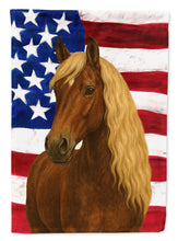 Load image into Gallery viewer, Chocolate Rocky Mountain Horse with Flaxen Mane American Garden Flag