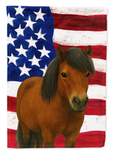 Load image into Gallery viewer, Bay Shetland Pony American Garden Flag