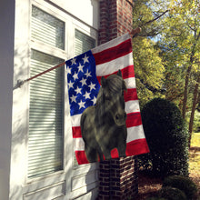 Load image into Gallery viewer, Black Shetland Pony American House Flag