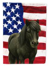 Load image into Gallery viewer, Black Shetland Pony American House Flag