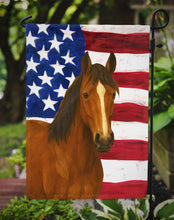 Load image into Gallery viewer, Bay Thoroughbred Horse American Garden Flag