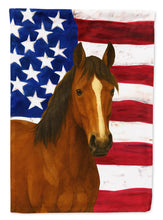 Load image into Gallery viewer, Bay Thoroughbred Horse American Garden Flag