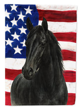 Load image into Gallery viewer, Black Thoroughbred Horse American Garden Flag