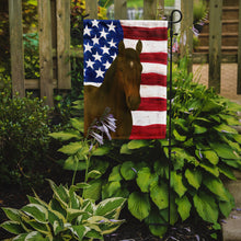 Load image into Gallery viewer, Dark Bay Thoroughbred Horse American Garden Flag