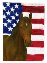 Load image into Gallery viewer, Dark Bay Thoroughbred Horse American Garden Flag