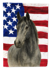 Load image into Gallery viewer, Gray Thoroughbred Horse American Garden Flag