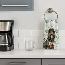 Load image into Gallery viewer, Black &amp; Tan Afghan Hound Coastal Sea Glass Kitchen Towel