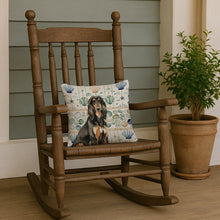 Load image into Gallery viewer, Black &amp; Tan Afghan Hound Coastal Sea Glass Throw Pillow