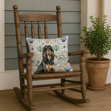 Load image into Gallery viewer, Black &amp; Tan Afghan Hound Coastal Sea Glass Throw Pillow