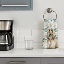 Load image into Gallery viewer, Afghan Hound Coastal Sea Glass Kitchen Towel