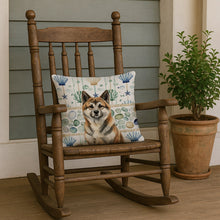 Load image into Gallery viewer, Brindle Akita Coastal Sea Glass Throw Pillow