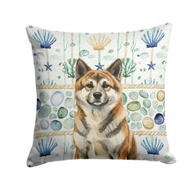 Load image into Gallery viewer, Brindle Akita Coastal Sea Glass Throw Pillow