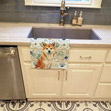 Load image into Gallery viewer, Red Akita Coastal Sea Glass Kitchen Towel