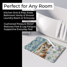 Load image into Gallery viewer, Sesame Akita Coastal Sea Glass Memory Foam Kitchen Mat