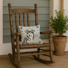 Load image into Gallery viewer, Gray and White Alaskan Malamute Coastal Sea Glass Throw Pillow