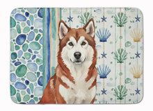Load image into Gallery viewer, Red and White Alaskan Malamute Coastal Sea Glass Memory Foam Kitchen Mat