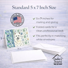 Load image into Gallery viewer, American Eskimo Coastal Sea Glass Greeting Cards Pack of 8