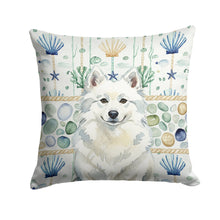 Load image into Gallery viewer, American Eskimo Coastal Sea Glass Throw Pillow