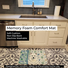 Load image into Gallery viewer, American Eskimo Coastal Sea Glass Memory Foam Kitchen Mat