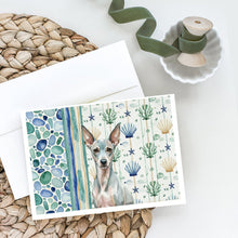 Load image into Gallery viewer, American Hairless Terrier Coastal Sea Glass Greeting Cards Pack of 8