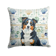 Load image into Gallery viewer, Black Tri American Shepherd Coastal Sea Glass Throw Pillow